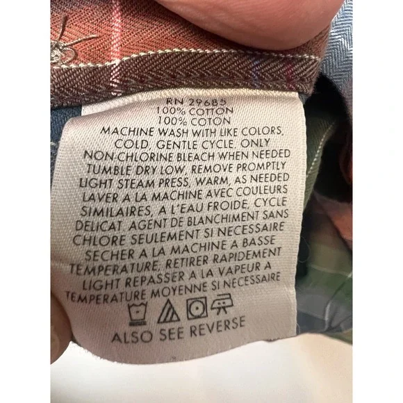 PENDLETON Shirt Men's M Plaid Red Blue Button Down Cotton Expedition - Picture 7 of 9